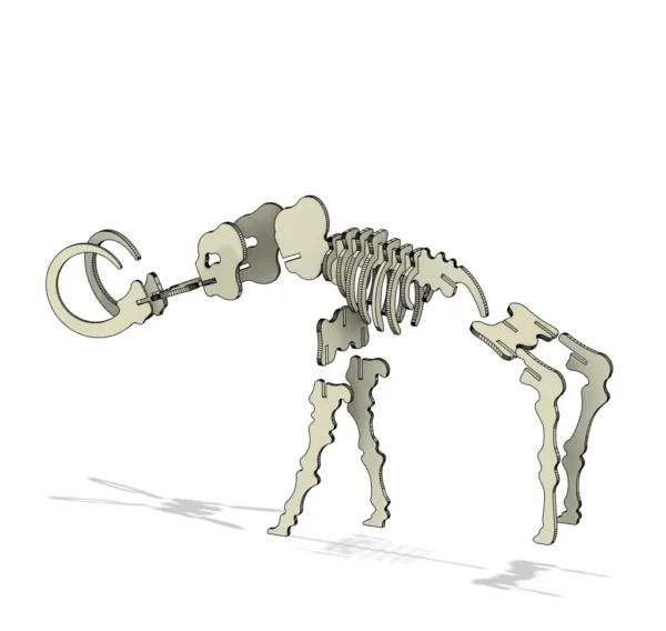 Mammoth 3D model dinosaur skeleton - Image 6