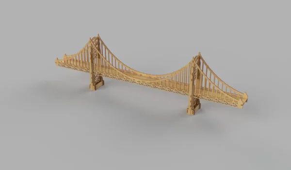 Golden Gate Lasercut Bridge 3D Model San Francisco - Image 4