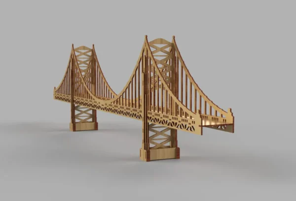 Golden Gate Lasercut Bridge 3D Model San Francisco - Image 5