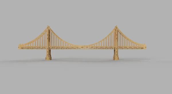 Golden Gate Lasercut Bridge 3D Model San Francisco - Image 7