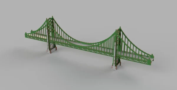 Golden Gate Lasercut Bridge 3D Model San Francisco - Image 2