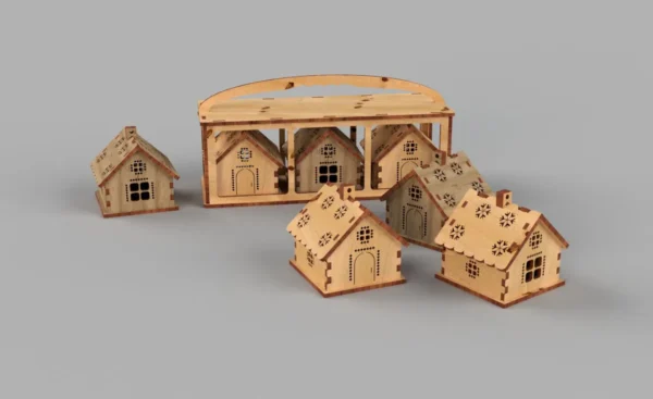 Little Christmas Houses toys for trees - Image 2