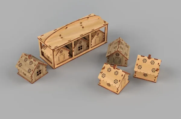 Little Christmas Houses toys for trees - Image 3