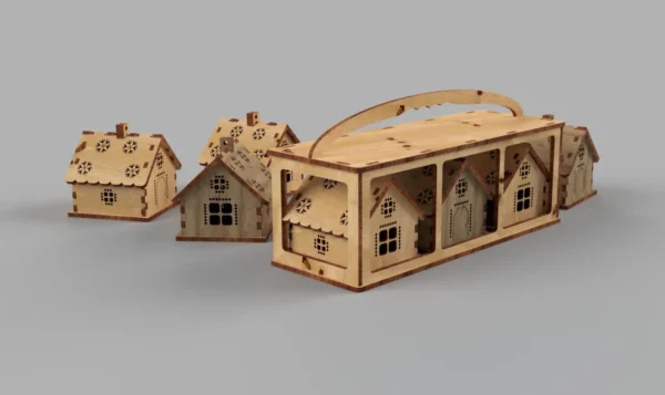 Little Christmas Houses toys for trees - Image 4