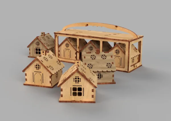 Little Christmas Houses toys for trees