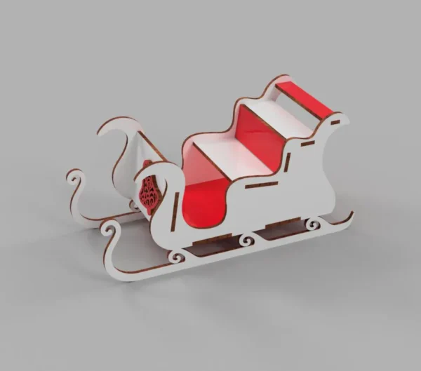 Santa Sleigh Christmas Decoration - Image 2