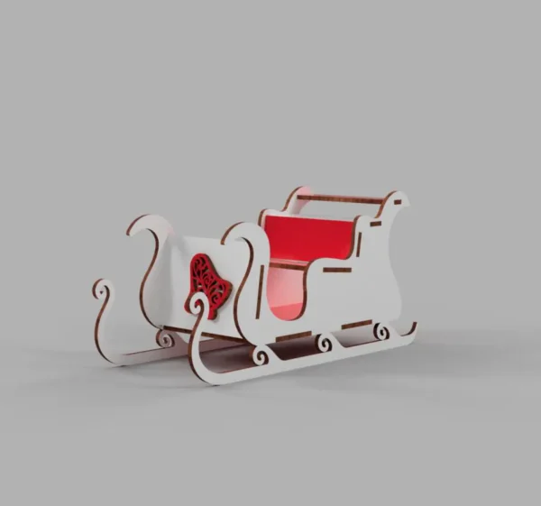 Santa Sleigh Christmas Decoration - Image 4