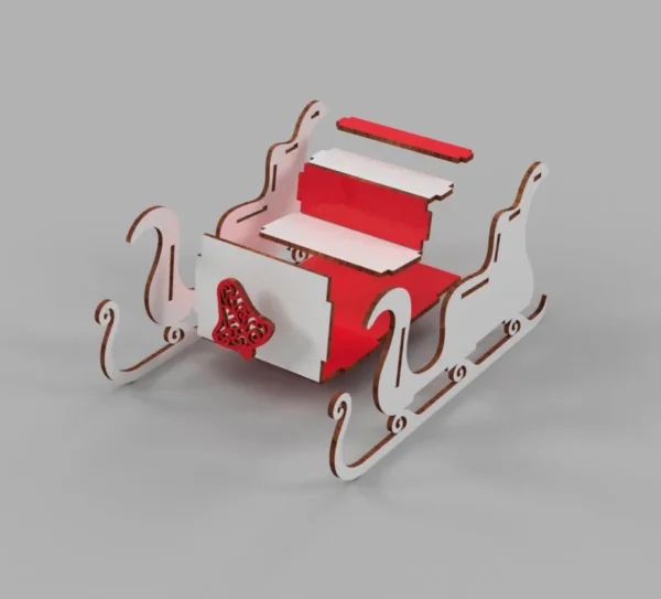 Santa Sleigh Christmas Decoration - Image 5