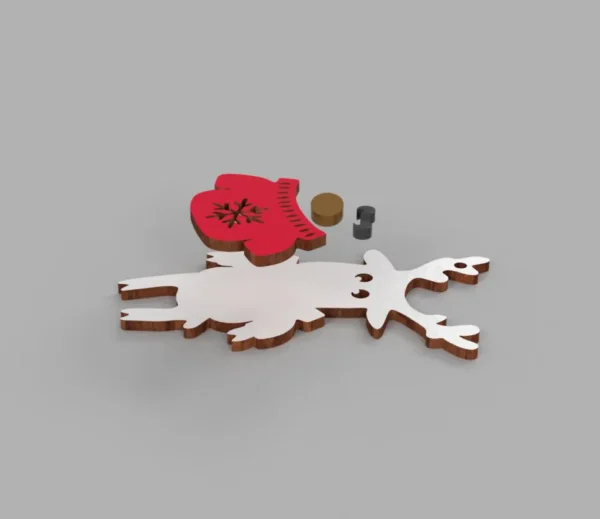 Christmas deer decoration vector - Image 4