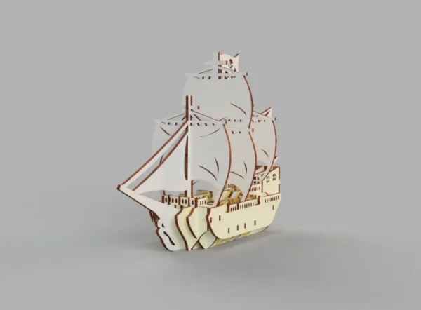 Sailboat model ship 3d puzzle plan - Image 3