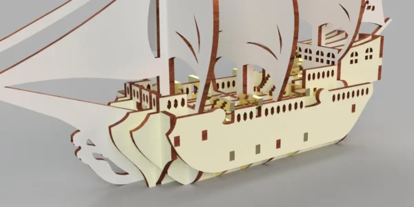 Sailboat model ship 3d puzzle plan - Image 5