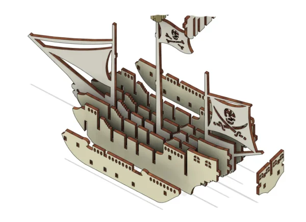 Sailboat model ship 3d puzzle plan - Image 6