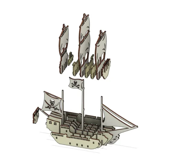 Sailboat model ship 3d puzzle plan - Image 8