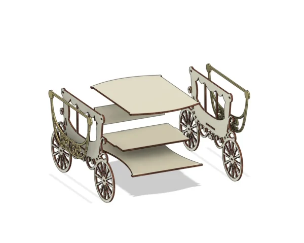 Carriage Cake Stand For Wedding vector plans - Image 5