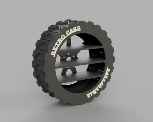 Wall Display Case Tire Shelf Toy Car Garage Wall Art  Tire Shelf for Hot Wheels