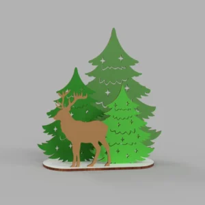Christmas Ornament Xmas Festive Tree Deer Light Up Decoration