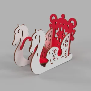 Christmas sleigh gift stand holder
