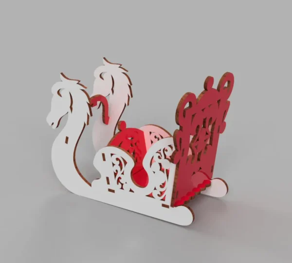 Christmas sleigh gift stand holder - Image 3