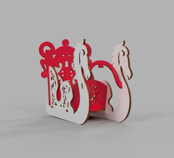 Christmas sleigh gift stand holder - Image 4