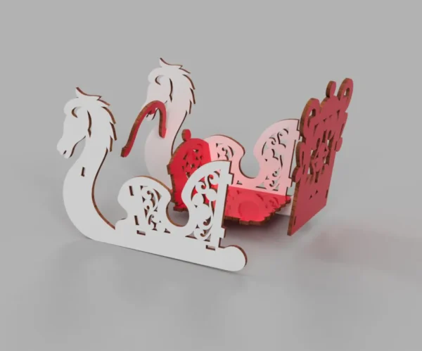 Christmas sleigh gift stand holder - Image 7