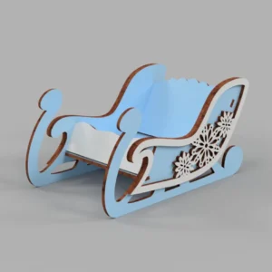 Santa wooden sleigh Christmas sleigh