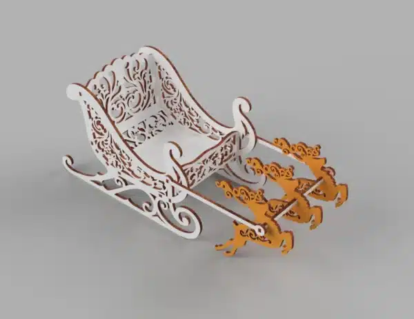 Santa Sleigh Christmas Decoration - Image 2
