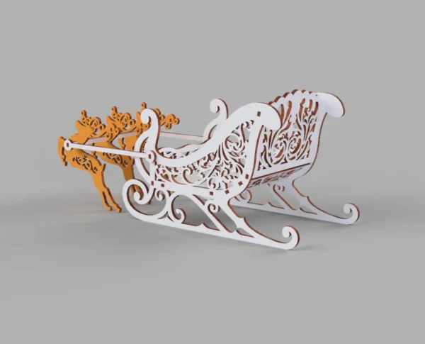 Santa Sleigh Christmas Decoration - Image 3