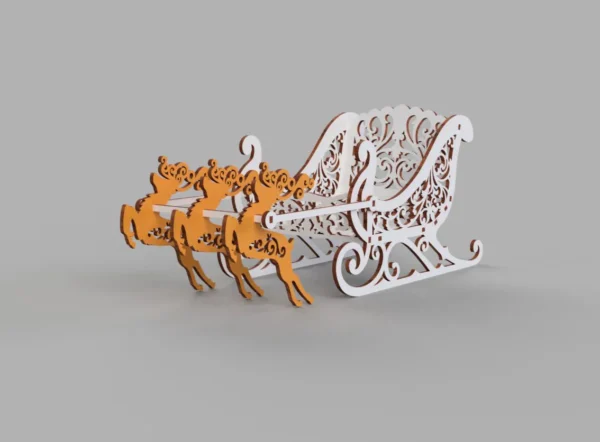 Santa Sleigh Christmas Decoration - Image 4