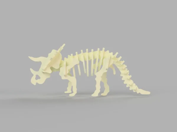 Triceratops 3d model dinosaur skeleton