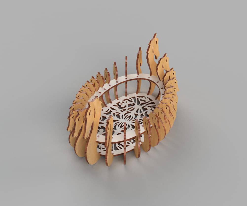 Fruit Bowl Laser Cut Plywood