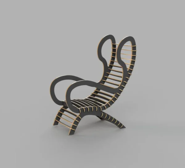 Modern Plywood Lounge Chair CNC Plan