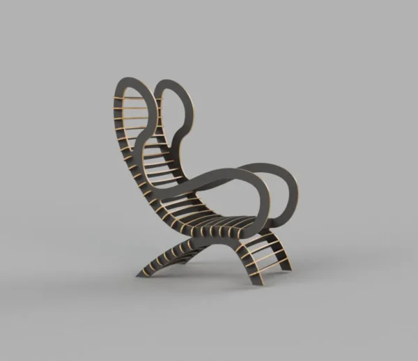 Modern Plywood Lounge Chair CNC Plan - Image 4