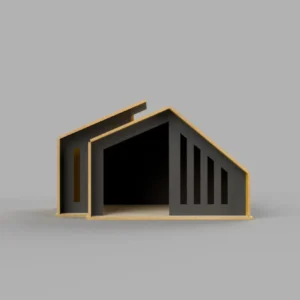 "Create a comfortable and modern space for your pet with our construction plans. Easy to follow, these blueprints let you build a perfect house for cats or small dogs."