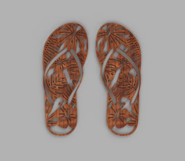 Flip flop beach layered wall sign design - Image 2