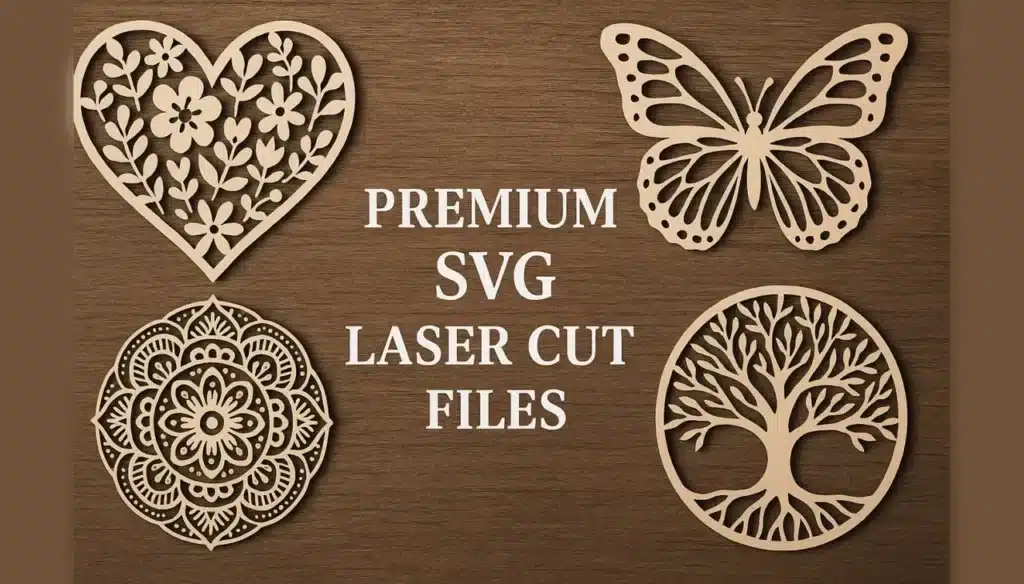 Discover premium SVG templates for laser cutting—ready-to-cut, manually checked, and visualized in 3D. Buy directly from the designer or request custom projects from your photo.