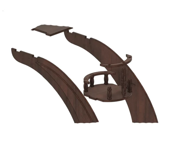 Bar Table Wine Stand Laser Cutting File Mini Bar - Image 6