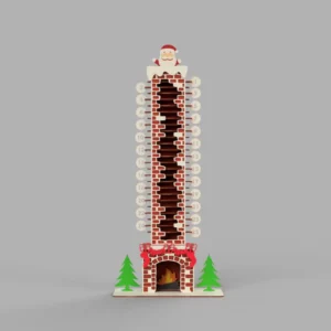Christmas Advent Calendar Santa's fireplace laser cut files