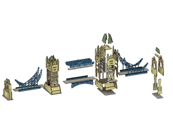 Tower Bridge 3D Laser Cut File - Image 5