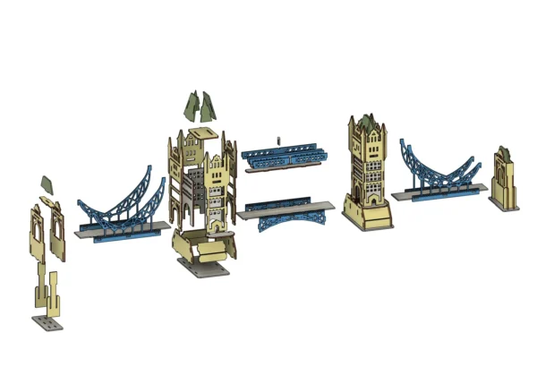Tower Bridge 3D Laser Cut File - Image 7