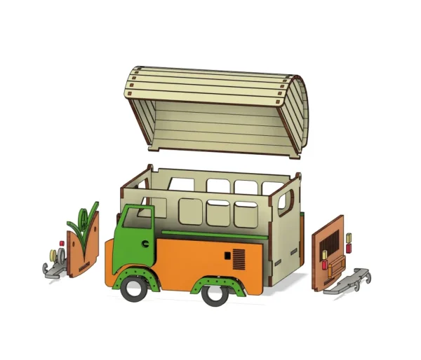 Bus Box SVG File laser cut file Bus - Image 8