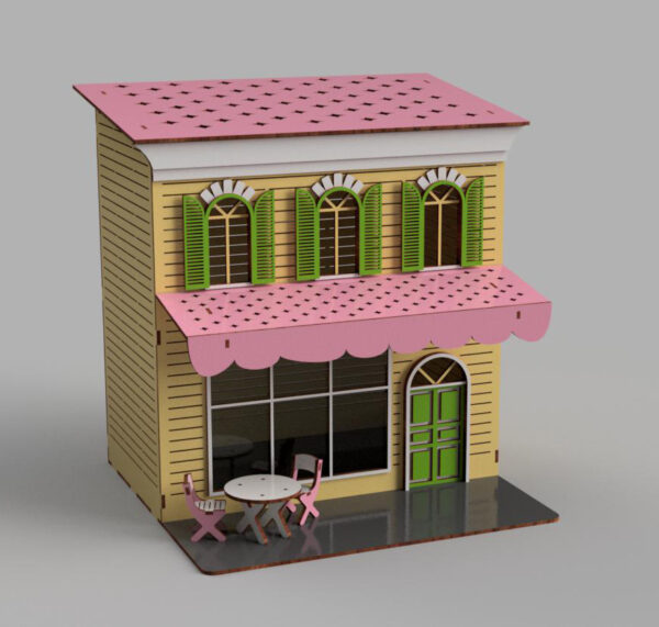Miniature Cafe Candy Shop DIY Building For Christmas Home Decor Christmas Shops - Image 2