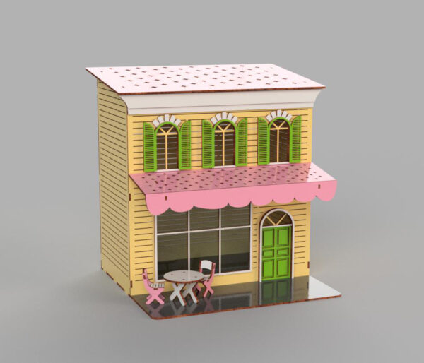 Miniature Cafe Candy Shop DIY Building For Christmas Home Decor Christmas Shops - Image 4