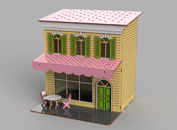 Miniature Cafe Candy Shop DIY Building For Christmas Home Decor Christmas Shops