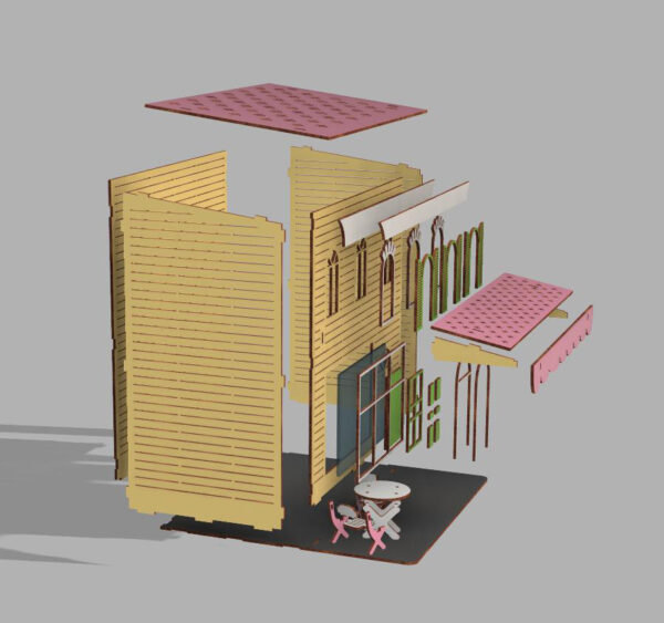 Miniature Cafe Candy Shop DIY Building For Christmas Home Decor Christmas Shops - Image 7
