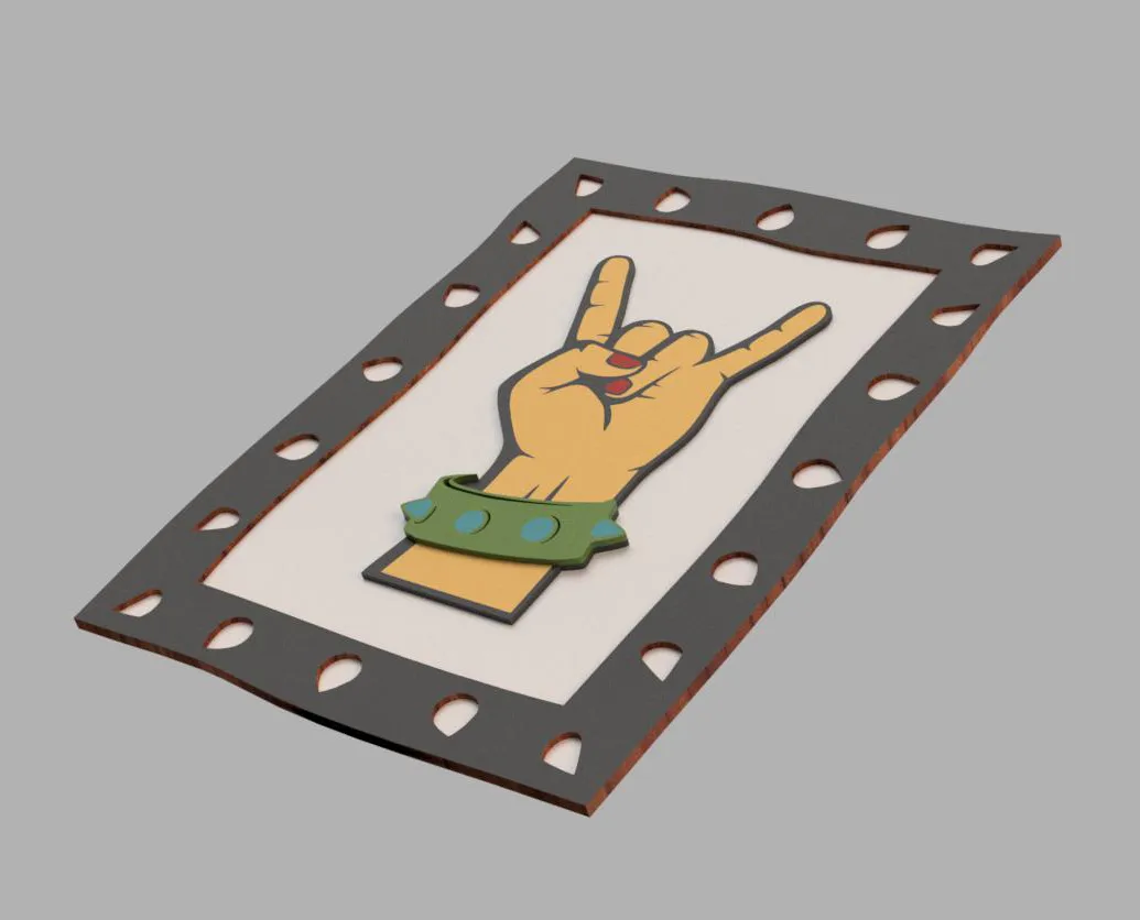 Punk Music Plywood Wall Decor - Image 2