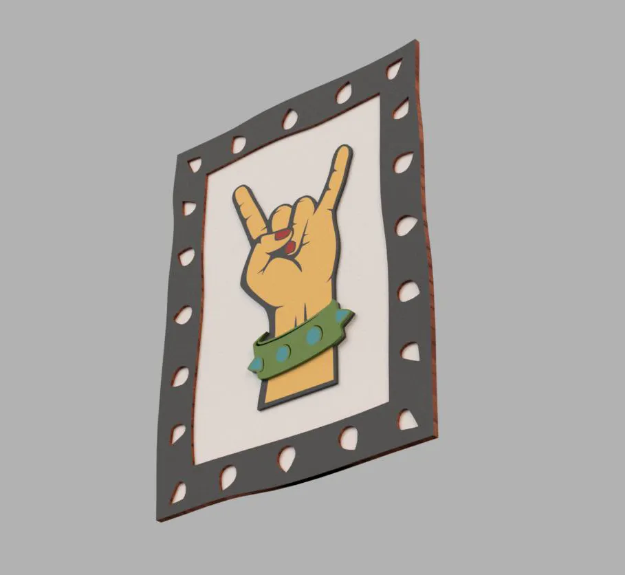 Punk Music Plywood Wall Decor - Image 3