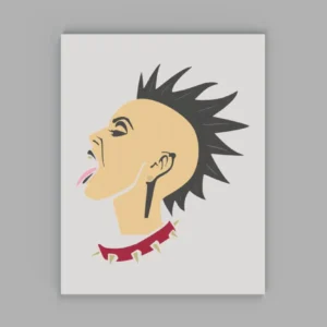 Punk Music wooden wall art
