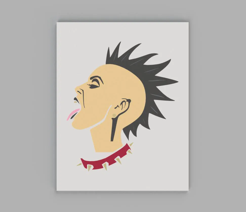 Punk Music wooden wall art