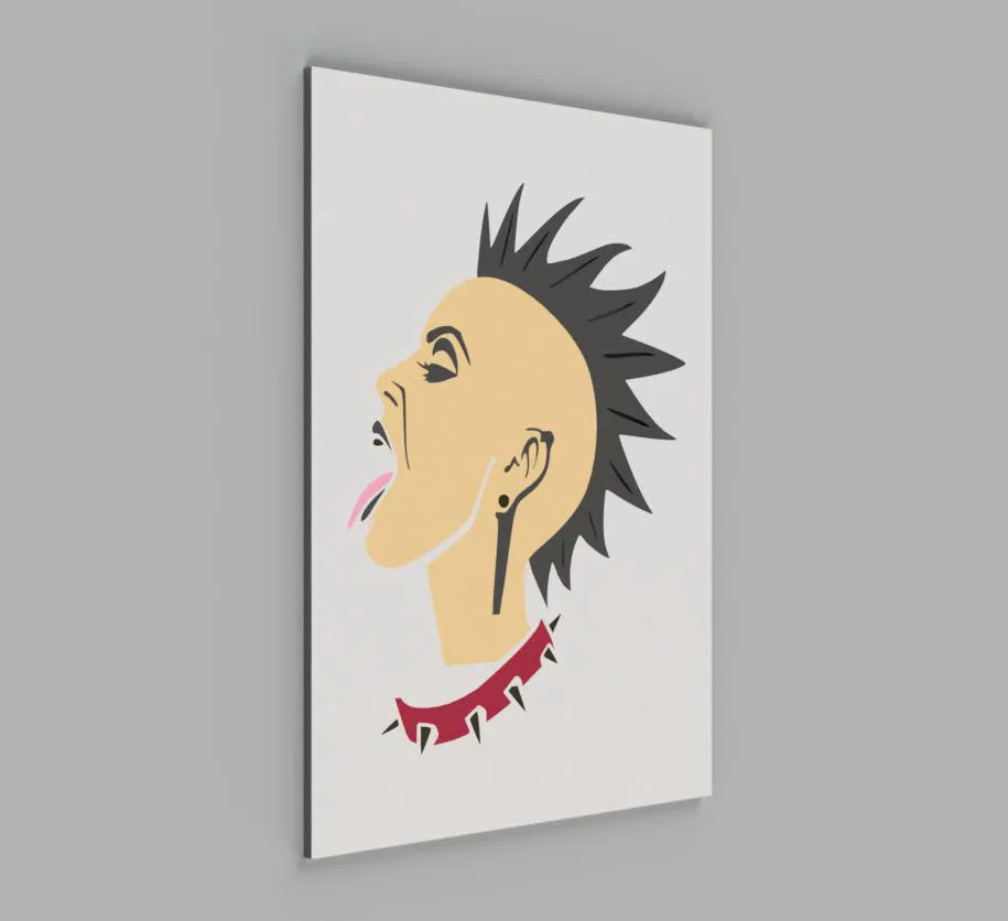 Punk Music wooden wall art - Image 3